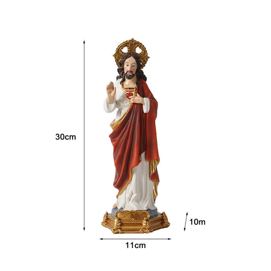 30cm 23cm Religious Jesus Sanctification figurine Decoration Resin Crafts Church supplies Religioso statue et sculptures home