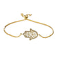 Juya Handmade Copper Adjustable Chains Micro Pave Zircon Enamel Greek Evil Eye Of Fatima Hamsa Hand Bracelets For Women Men