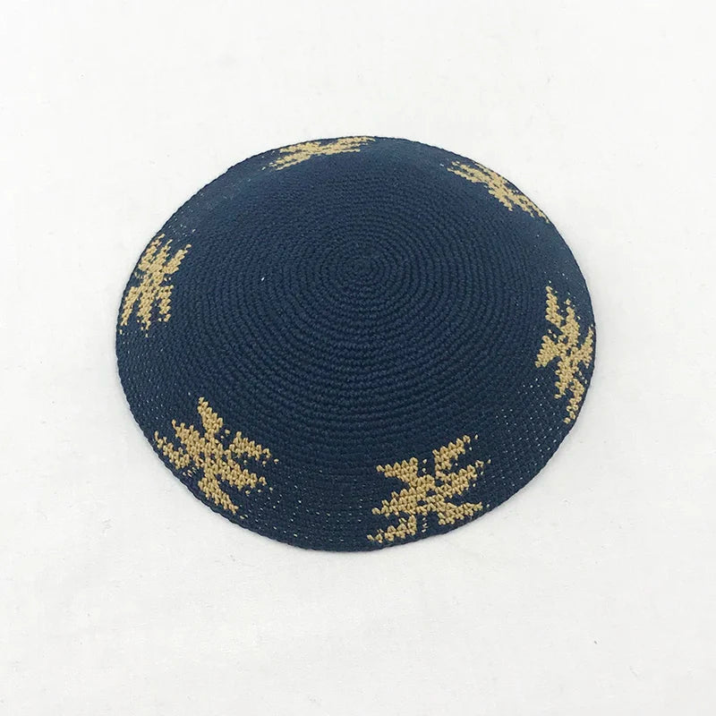 Jewish Kippah Black Hand Made Yarmulke Judaica Yamaka Kippa Yamakah Yarmulka Hat Men (15CM 5.9INCH)