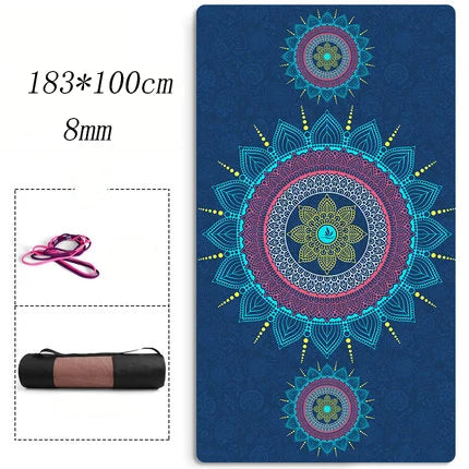 Extra Large Size Non-Slip Yoga Mat Natural Suede Quick Dry TPE Fitness Gymnastics Pilates Exercise Mat Picnic Mat Meditation Mat