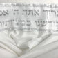 Judaica Israel Jewish Talit White Polyester Large Size Prayer Shawl Tallit With Bag 140x190cm