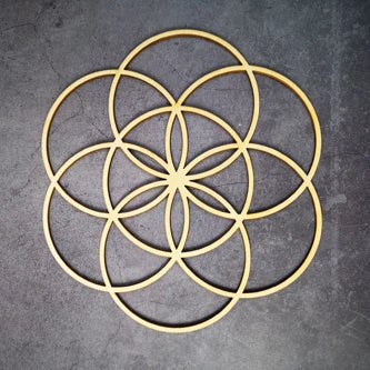 Wooden Flower Of Life Christmas Ornaments, Sacred Geometry Ornaments Home Decoration, Wood Sign Wall Art Seed of Life  Coaster
