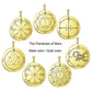 Key of Solomon Pendant for Necklace Stainless Steel Jewelry Amulet Mystical Moon Saturn Jupiter Sun Venus Mars Mercury Charms