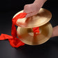 1 Pair Copper Cymbal Hand Percussion Instruments Traditional Chinese Gong with Finger Rope for Stage Party Musical Toys