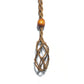 Necklace Cord Empty Stone Holder Natural Quartz Crystal Raw Stone Chakra Point Healing Fish Netted Indians Amulets Pendant 1pc