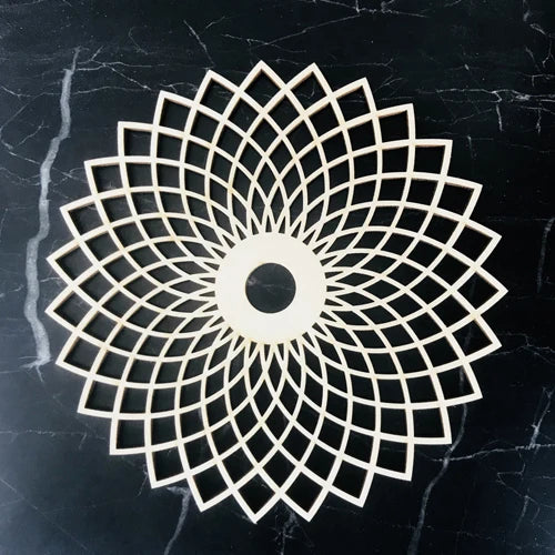 Wooden Flower Of Life Christmas Ornaments, Sacred Geometry Ornaments Home Decoration, Wood Sign Wall Art Seed of Life  Coaster