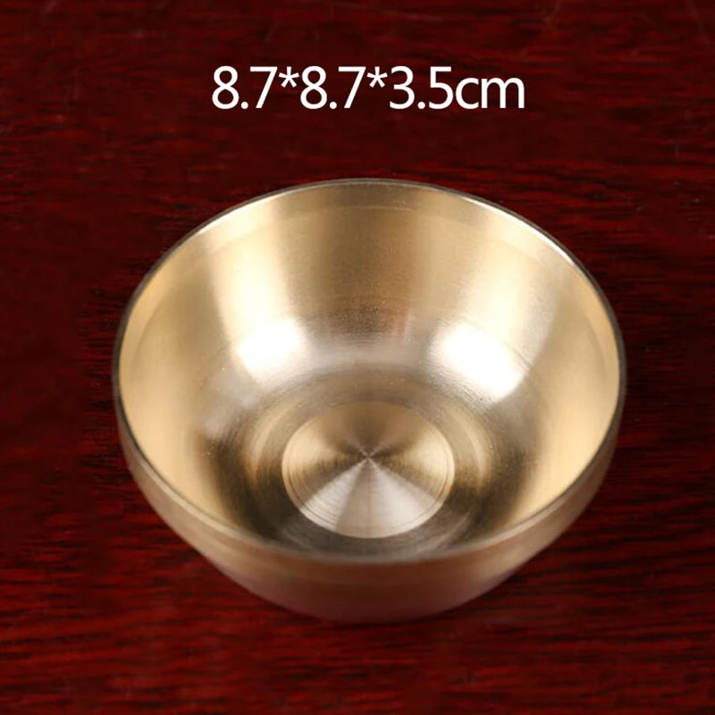 Copper Tibetan Bowl Buddha Disciples to Supply Water Meditation Mini Brass Cup Home Desk Decor