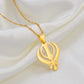 Anniyo Sikhism Necklace Pendant Sikh Khanda Jewelry Black/Gold Color Necklaces India Pakistan Malaysia Punjab Religious @009521