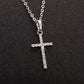 Fashion Female Cross Pendants dropshipping Gold Black Color Crystal Jesus Cross Pendant Necklace Jewelry For Men/Women Wholesale