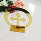 20pcs 10cm High Mirror Cross Prayer for Table God Bless of The Lord's Prayer Christening & Baptism House Moving