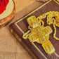 Gold Plated Orthodox Cross Necklace Engraved Saint Icon Pattern Religious Pendant for Christian Prayer Church Jewelry and Faith