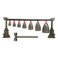 Bronze Meditation Gong With 7 Decorated Bells For Yoga Sound Healing And Relaxation Chinese Musical Percussion Instrument Set