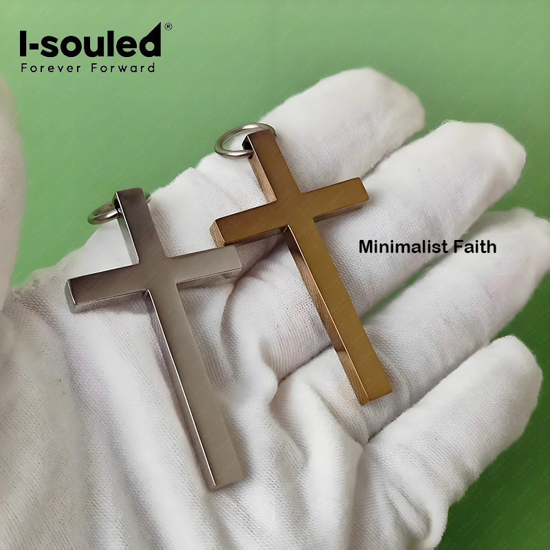 Anodized Titanium Cross Pendant Sensitive Skin Friendly Wear Resistant God's Glory