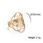 Unift Sacred Geometry Flower of Life Ring Adjustable Stainless Steel Ring Men Women Accessories Vintage Filigree Jewelry Gifts