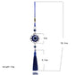 Crystal Tassels Blue Eyes Car Accessories Demon-Eye Auto Rearview Mirror Pendant Car Decoration Halloween Gifts Talisman For Man