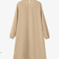 ZANZEA Women Chic Long Tops Islamic Muslim Fashion Hijab O-Neck Wrapped Pleated Hem Blouses Modest Tied Long Sleeve Solid Tunics