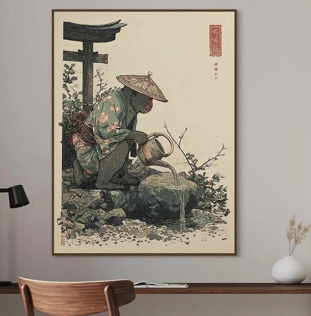 Modern Minimalist Chinese Style Zen Fishing Natural Scenery Poster Canvas Paintings Wall Art Pictures Office Home Decor