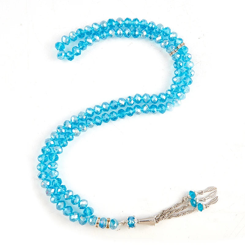 8mm 99 Beads Crystal Prayer Beads Crystal Bracelets Tasbih Tasbeeh Misbaha Bracelet Islamic Muslim DIY Bracelet Jewelry