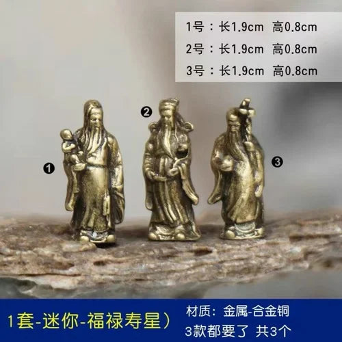 Micro Landscape Bronze Chinese Buddha Ancient Tea Ceremony Zen Moss Rockery Bonsai Sand Table Decorationfairy Garden Miniatures