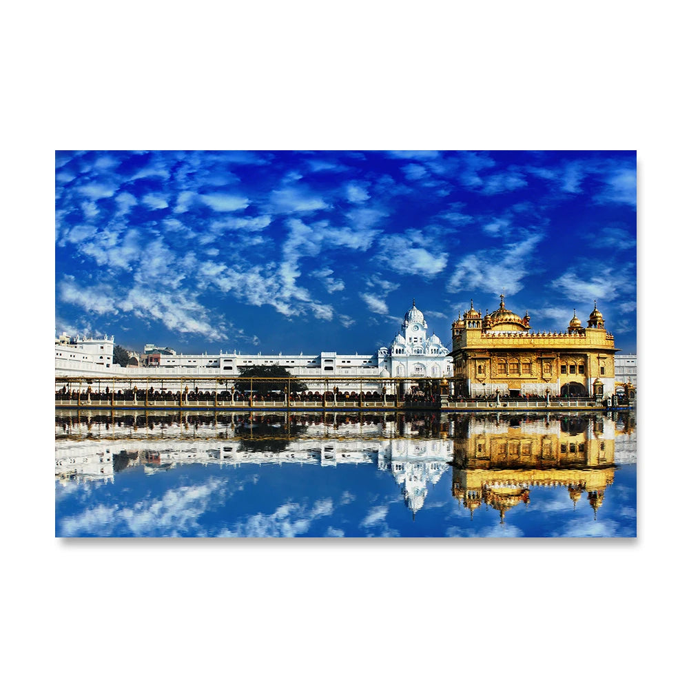 Sikhism Canvas Painting Golden Temple Amritsar Posters Wall Art Hindu Religion Holy Land Pictures for Living Room Decor Unframed