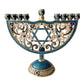 Hand Painted Candle Holder for Hanukkah Menorah Candlestick Candelabrum Candle Stand for Christmas Party Wedding Home Decor Gift