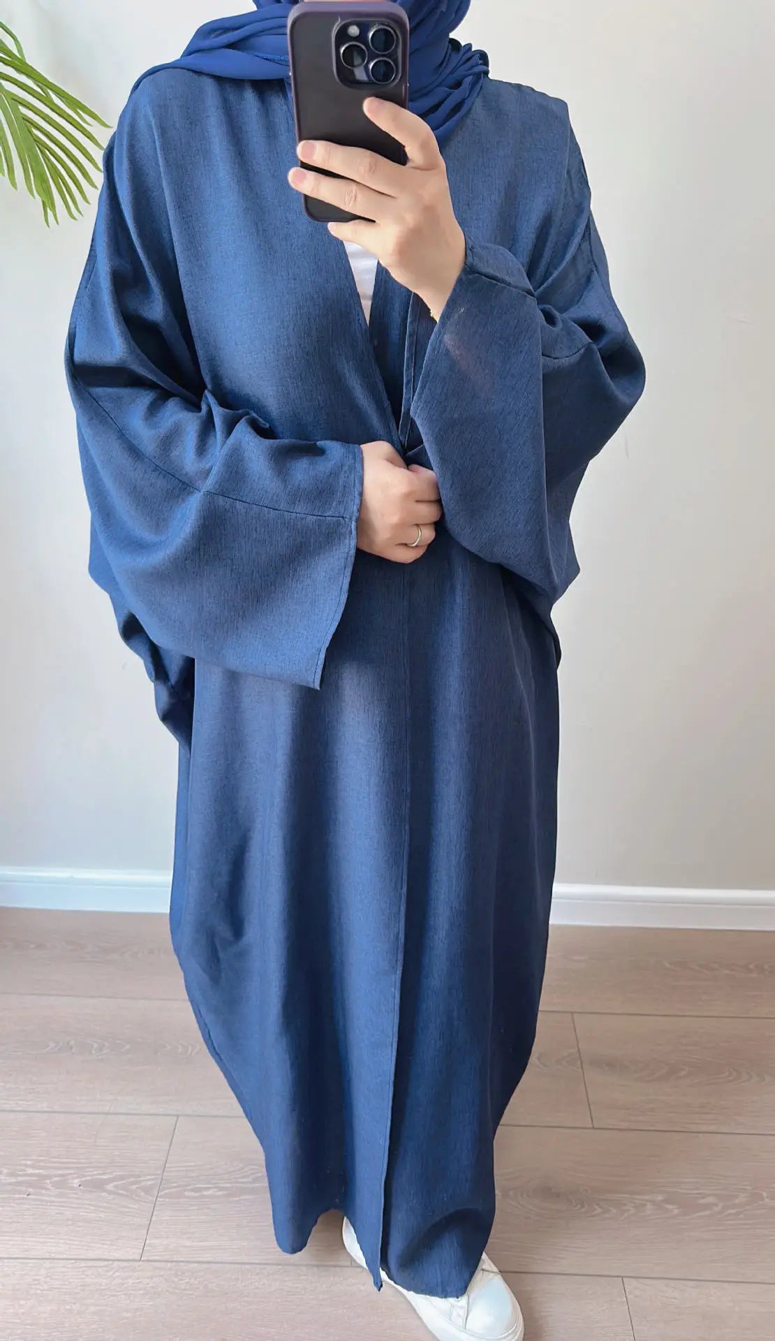 Summer Abaya Dubai Turkey Muslim Batwing Sleeves Islamic Clothing Women Hijabi Outwear Ramadan Eid Kaftan Open Front Kimono