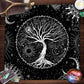 Tree Of Life Tarot Card Tablecloth Moon Phase Plants Table Cloth For Tarot Witch Wicca Altar Cloth Divination Cloth Card Pad