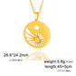 Dawapara Fibonacci Spiral Necklace Sacred Geometry The Golden Ratio Pendant Stainless Steel Jewelry Valentine's Day Gift