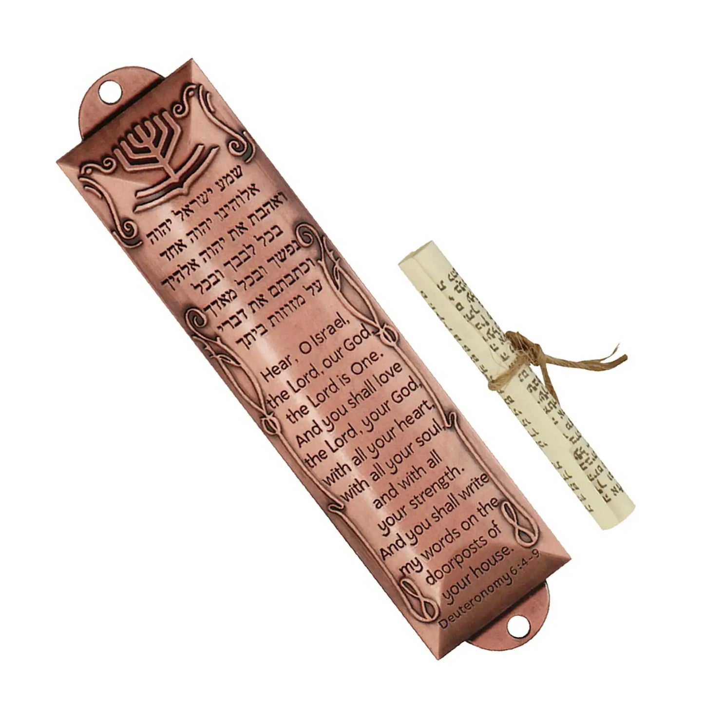 Mezuzah Plaque Alloy Mezuzah Ornament Retro 13cm Door Mezuzah for House Door