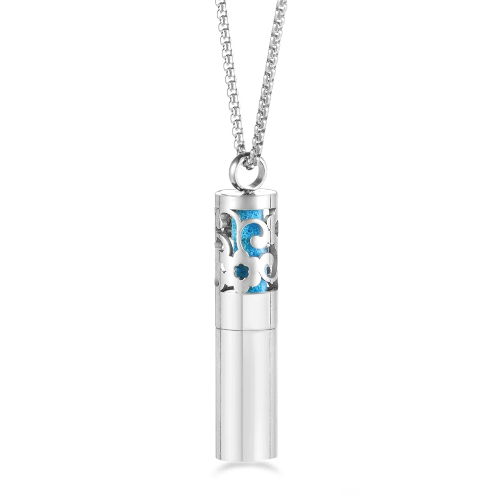 Twelve Constellations Aromatherapy Essential Oil Pendant Lockets Perfume Storage Diffuser Necklace 316L Stainless Steel Jewelry