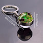 Circuit Board Pattern Keychains Double Sided Glass Ball Pendant Key Chains Computer Geek Keyring Creative Fashion Jewelry Gifts