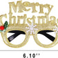 Christmas Glasses Holiday Party Frames Christmas Decoration Accessories Costume Eyeglasses for Christmas Parties Holiday Favors