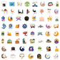 10/30/60/120pcs Ramadan Kareem Cartoon Stickers Islamic Holiday Graffiti Sticker DIY Phone Case Skateboard Notebook Decals Decor