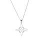 Double Amulet Protection Necklace witch Knot Pentagram Tetragrammaton Stainless Steel Protection Jewerly Wholesale
