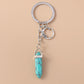 Aihua Lucky Eye Alloy Fatima Hand Keychain Heart Glass Bead Blue Turkish Evil Eye Key Chain Car Keyring for Women Men Jewelry