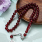 1 Islamic prayer counting bracelet | 45 acrylic beads | Rotatable silver Arabic pattern pendant | Unisex prayer tool