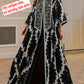 New Middle Eastern Women's Clothing: Elegant High-End Sequin Embroidered Black Robe, Loose and Comfortable for Commuting, Breathable Muslim Beach Vacation Cardigan, Mesh Cover-Up, Dubai Saudi Traditional Attire, Long-Sleeve S