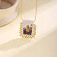 Nidin New Retro Religious Necklace Beaded Chain Link Virgin Mary & Jesus Sacred Heart Pendant For Women Men Prayer Jewelry Gifts
