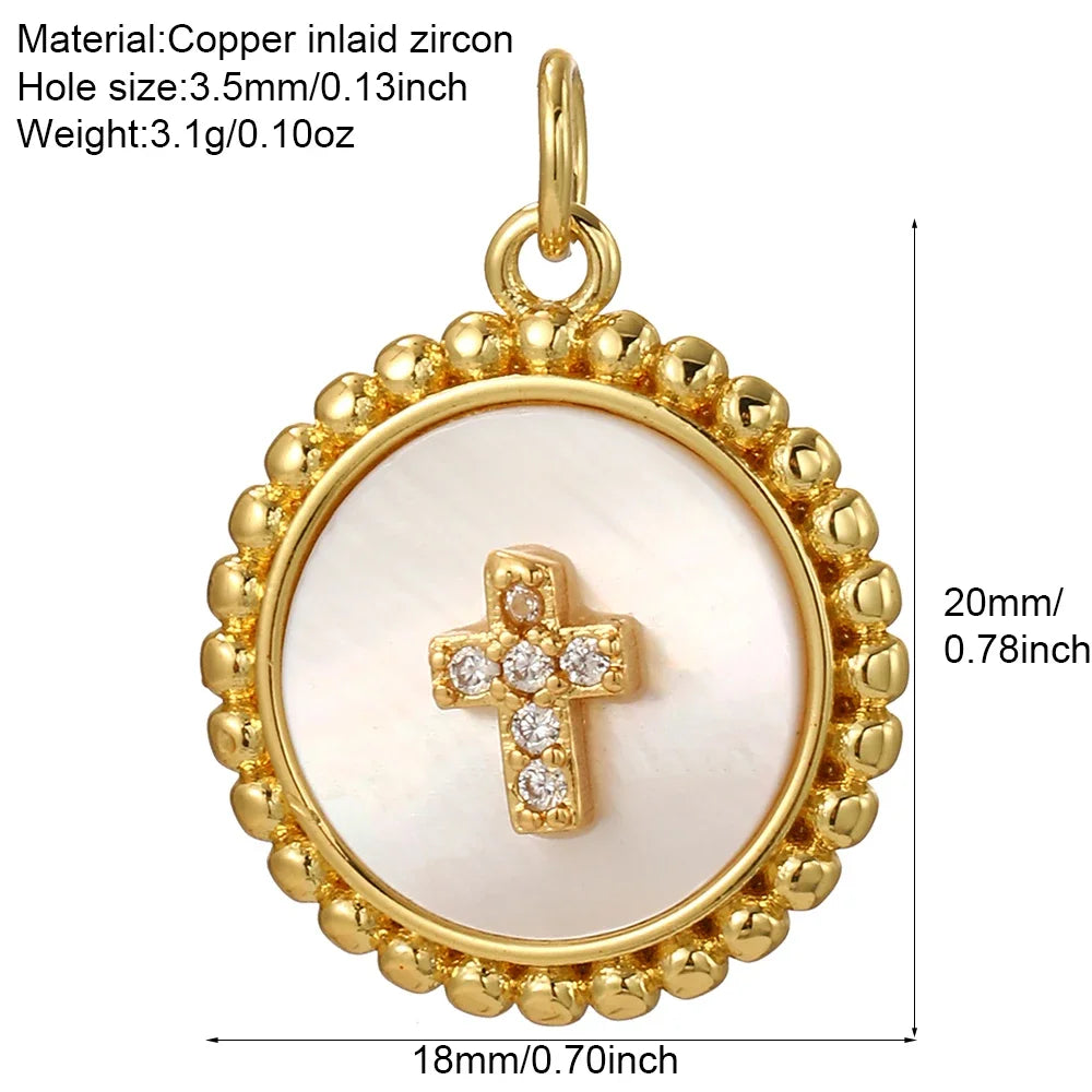 Goth Cross Chrams for Jewelry Making Supplies Golden Angel Charm Stainless Steel Long Chain Dijes Diy Necklace Earring Bracelet