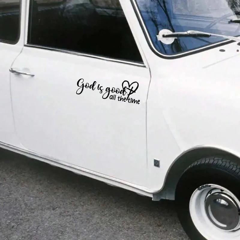 "God is always good" car sticker - Christian-themed Bible verse car sticker, inspirational religious car window sticker, elegant