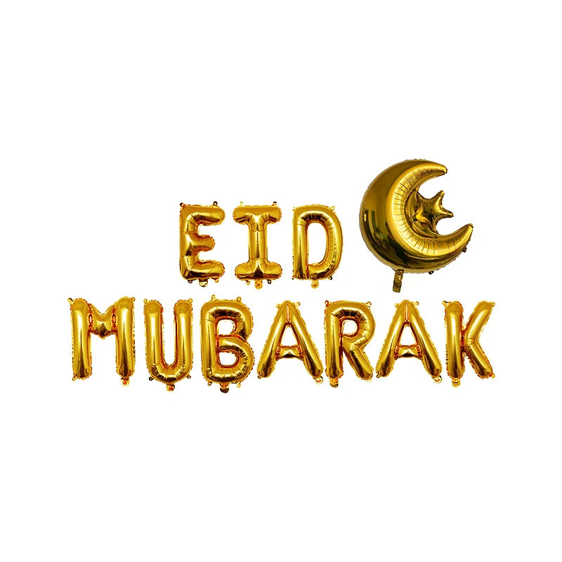 1set Moon Star Balloon Set for Muslim EID Mubarak Festival Home DIY Decoration Ramadan Kareem Kids Birthday Party Ballon Globos