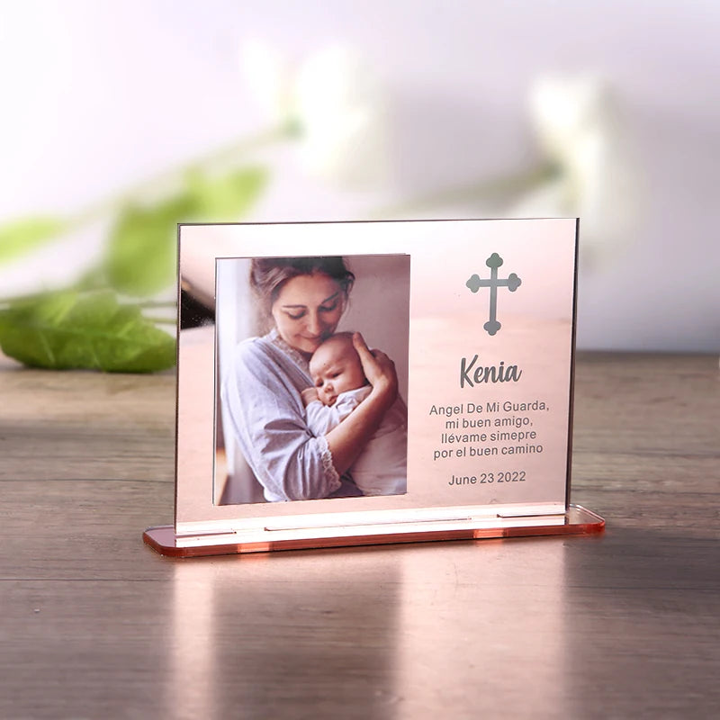 Baptism Favor Photo Frame,First Holy Communion Favors,Personalized Baptism Frame Favor,Christening Favors,Baptism Thank You Gift