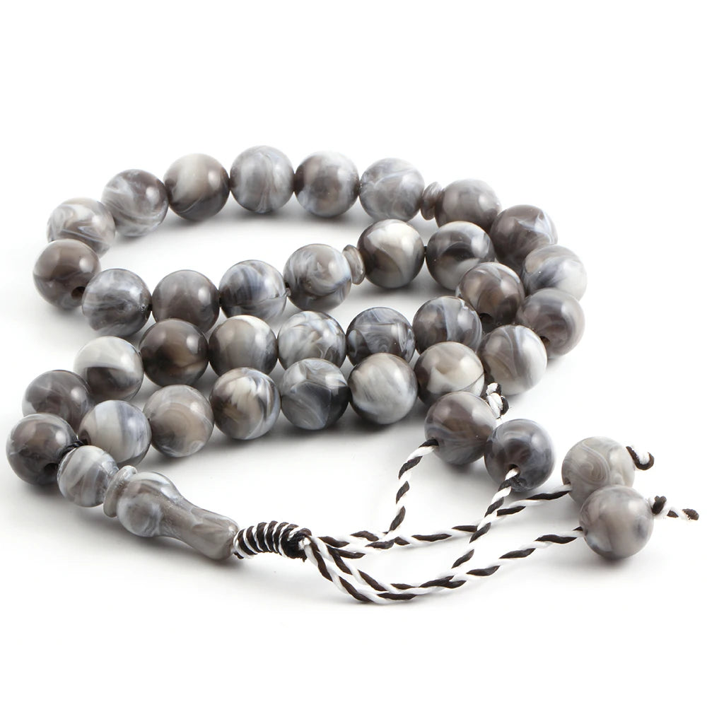 Muslim 14mm Round 33 Rosary Yoga Men's Cuffs Charm Bracelet Middle East Prayer Ramadan Meditation Bracelet for Women Jewelry