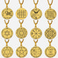King Solomon Seal Talisman Amulet Jewelry Prosperity Manifest Love Pentacles Coin Medallion Stainless Steel Pendant Necklace