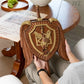 Holy Sword Archangel Michael Shield Wood Carving, Christian Wall Hanging Decoration Wooden Icon Art