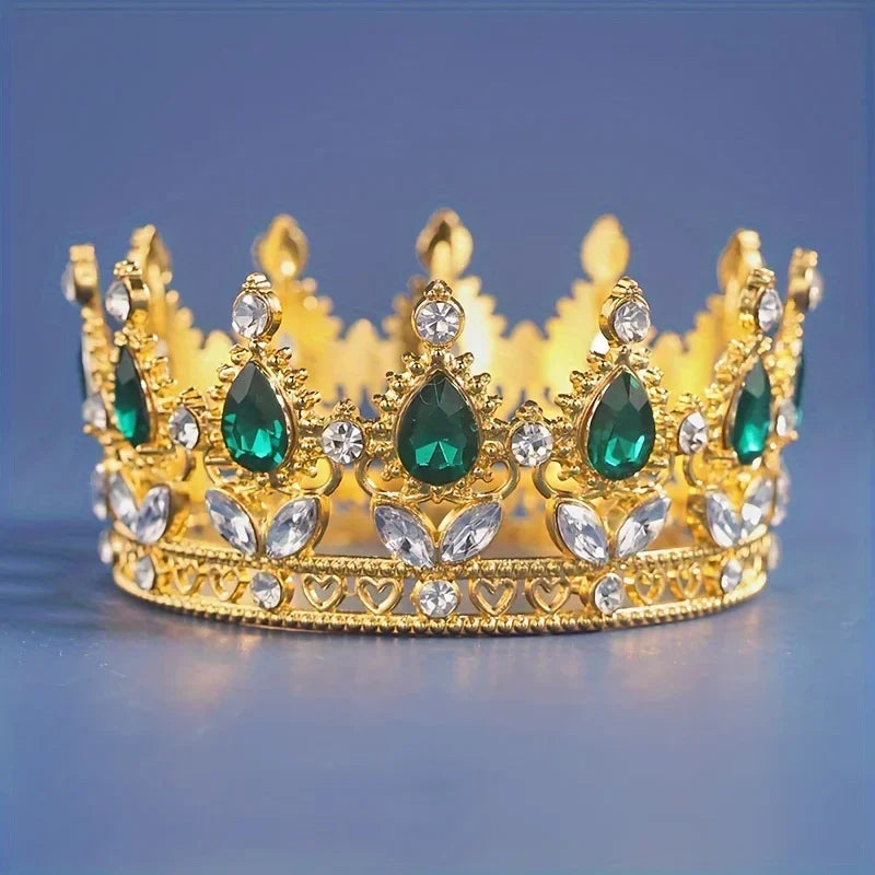 Crown topper Headpiece Suitable  Wedding Decorations Holiday Costume Headpiece Rhinestone Prom Crown Headb