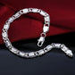 Hot Sale 925 Sterling Silver Chain Solid Bracelet for Women Mens Charm Party Gift Wedding Fashion Jewelry