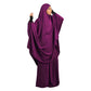 2 Piece Ramadan Khimar Muslim Women Prayer Set Dress Full Cover Islamic Burka Hooded Arab Gowns Umrah Eid Abaya Worship Service
