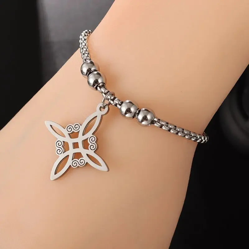 Metatron Cube Bracelet Women's Stainless Steel Archangel Day Bracelet Men's Fashion Sacred Geometry Amulet Jewelry Gift
