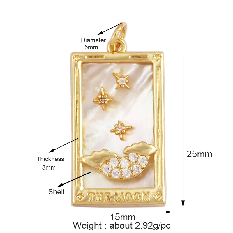 Trendy Shining Moon Star Space Celestial Compass Charm Pendant in Gold Colour , Jewelry Necklace Bracelet Making Supplies M71